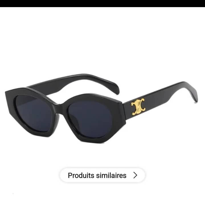 Lunettes de mode noires de marque Céline